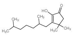 3-(2,6-二甲基庚基)-2-羟基-4,4-二甲基-2-环戊酮结构式