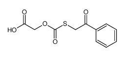 phenacylmercaptocarbonyloxy-acetic acid Structure