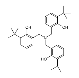 2-[[bis[(3-tert-butyl-2-hydroxyphenyl)methyl]amino]methyl]-6-tert-butylphenol结构式