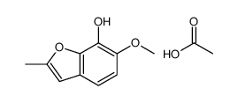 acetic acid,6-methoxy-2-methyl-1-benzofuran-7-ol结构式