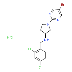 (3S)-N-(2,4-二氯苄基)-1-(5-溴嘧啶-2-基)吡咯烷基-3-胺盐酸盐结构式