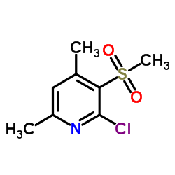 2-Chloro-4,6-dimethyl-3-(methylsulfonyl)pyridine Structure