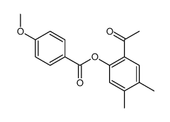 (2-acetyl-4,5-dimethylphenyl) 4-methoxybenzoate Structure