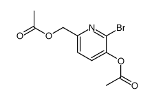 6-(acetoxymethyl)-2-bromopyridin-3-yl acetate结构式