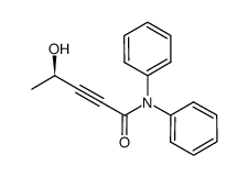 (4R)-4-羟基-N,N-二苯基-2-戊炔酰胺结构式