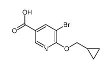 5-bromo-6-(cyclopropylmethoxy)pyridine-3-carboxylic acid structure