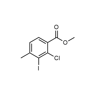 2-氯-3-碘-4-甲基苯甲酸甲酯结构式