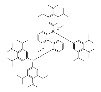 (S)-(+)-2,2'-双[双(3,5-二丙基-4-二甲氨基)膦基]-6,6'-二甲氧基-1,1'-联苯结构式
