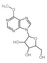 9H-Purine, 9-b-D-arabinofuranosyl-6-methoxy- Structure
