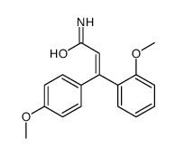 3-(2-methoxyphenyl)-3-(4-methoxyphenyl)prop-2-enamide结构式