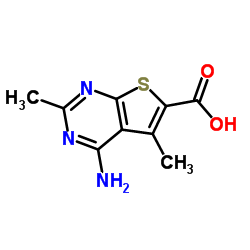4-Amino-2,5-dimethylthieno[2,3-d]pyrimidine-6-carboxylic acid Structure