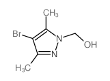 (4-bromo-3,5-dimethyl-pyrazol-1-yl)methanol structure