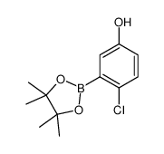 4-氯-3-(4,4,5,5-四甲基-1,3,2-二氧硼杂环戊烷-2-基)苯酚结构式