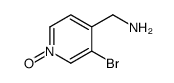 (3-bromo-1-oxidopyridin-1-ium-4-yl)methanamine Structure