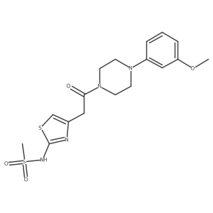 N-[(2E)-4-{2-[4-(3-methoxyphenyl)piperazin-1-yl]-2-oxoethyl}-1,3-thiazol-2(3H)-ylidene]methanesulfonamide结构式