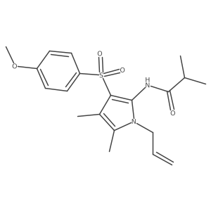 N-{3-[(4-methoxyphenyl)sulfonyl]-4,5-dimethyl-1-(prop-2-en-1-yl)-1H-pyrrol-2-yl}-2-methylpropanamide Structure