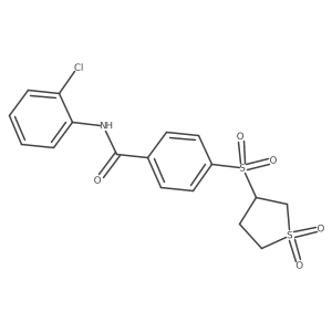 N-(2-chlorophenyl)-4-[(1,1-dioxidotetrahydrothiophen-3-yl)sulfonyl]benzamide结构式