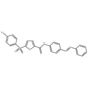 2-Furancarboxamide, 5-[(4-bromophenyl)sulfonyl]-N-[4-(2-phenyldiazenyl)phenyl]- Structure