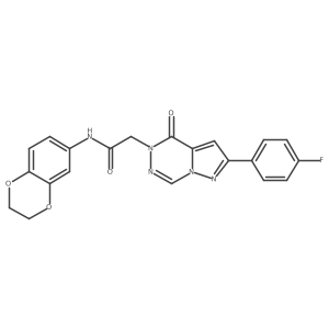N-(2,3-dihydro-1,4-benzodioxin-6-yl)-2-[2-(4-fluorophenyl)-4-oxopyrazolo[1,5-d][1,2,4]triazin-5(4H)-yl]acetamide结构式