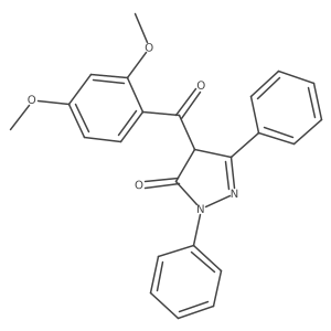 4-(2,4-dimethoxybenzoyl)-1,3-diphenyl-1H-pyrazol-5(4H)-one结构式