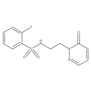 2-fluoro-N-(2-(6-oxopyridazin-1(6H)-yl)ethyl)benzenesulfonamide结构式