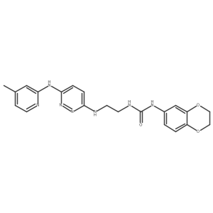 1-(2,3-Dihydrobenzo[b][1,4]dioxin-6-yl)-3-(2-((6-((4-methylpyridin-2-yl)amino)pyridazin-3-yl)amino)ethyl)urea结构式