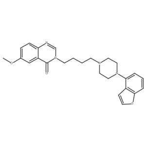 3-[4-[4-(1-Benzothiophen-4-yl)piperazin-1-yl]butyl]-6-methoxyquinazolin-4-one Structure