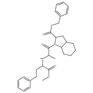 benzyl (2S,3aR,7aS)-1-[(2S)-2-[[(2S)-1-methoxy-1-oxo-4-phenylbutan-2-yl]amino]propanoyl]-2,3,3a,4,5,6,7,7a-octahydroindole-2-carboxylate Structure
