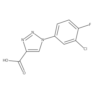 1-(3-chloro-4-fluorophenyl)-1H-1,2,3-triazole-4-carboxylic acid结构式
