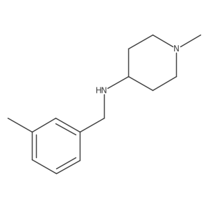 1-methyl-N-[(3-methylphenyl)methyl]piperidin-4-amine结构式
