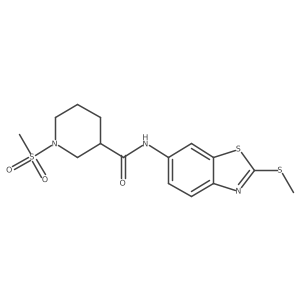 1-(methylsulfonyl)-N-(2-(methylthio)benzo[d]thiazol-6-yl)piperidine-3-carboxamide Structure