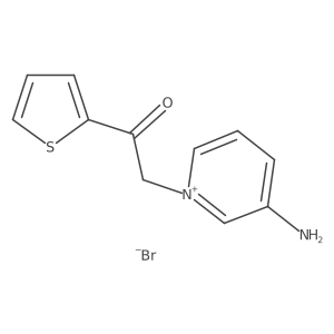 2-(3-Aminopyridin-1-ium-1-yl)-1-thiophen-2-ylethanone;bromide结构式