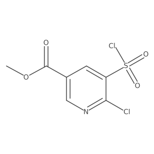 Methyl 6-chloro-5-(chlorosulfonyl)pyridine-3-carboxylate结构式