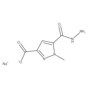 Sodium 5-(hydrazinecarbonyl)-1-methyl-1H-pyrazole-3-carboxylate Structure
