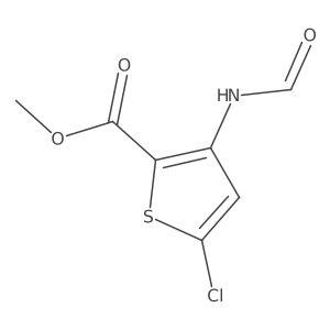 Methyl 5-chloro-3-(formylamino)-2-thiophenecarboxylate结构式