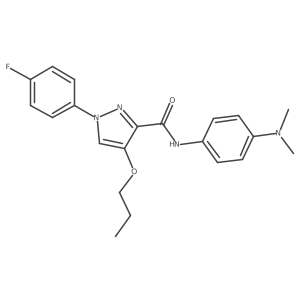 N-(4-(dimethylamino)phenyl)-1-(4-fluorophenyl)-4-propoxy-1H-pyrazole-3-carboxamide Structure