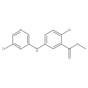 Methyl 2-chloro-5-(6-chloropyrazin-2-ylamino)benzoate结构式