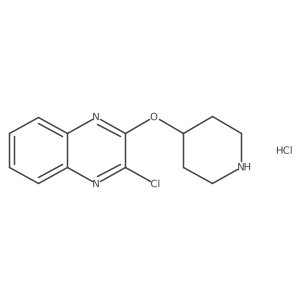 2-Chloro-3-(piperidin-4-yloxy)quinoxaline hydrochloride Structure