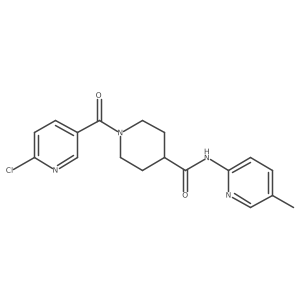 1-(6-chloropyridine-3-carbonyl)-N-(5-methylpyridin-2-yl)piperidine-4-carboxamide Structure