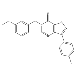 3-(3-methoxybenzyl)-7-(4-methylphenyl)thieno[3,2-d]pyrimidin-4(3H)-one结构式