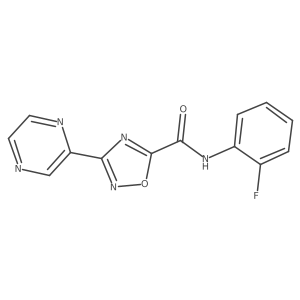 N-(2-fluorophenyl)-3-(pyrazin-2-yl)-1,2,4-oxadiazole-5-carboxamide Structure