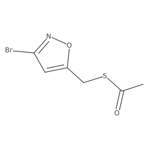 1-{[(3-Bromo-1,2-oxazol-5-yl)methyl]sulfanyl}ethan-1-one Structure