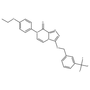 7-(4-ethoxyphenyl)-3-{[3-(trifluoromethyl)benzyl]thio}[1,2,4]triazolo[4,3-a]pyrazin-8(7H)-one结构式