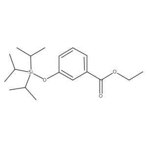 Ethyl 3-[(tripropan-2-ylsilyl)oxy]benzenecarboxylate结构式
