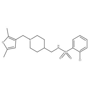2-chloro-N-((1-((2,5-dimethylfuran-3-yl)methyl)piperidin-4-yl)methyl)benzenesulfonamide Structure