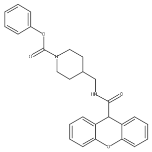 phenyl 4-((9H-xanthene-9-carboxamido)methyl)piperidine-1-carboxylate Structure
