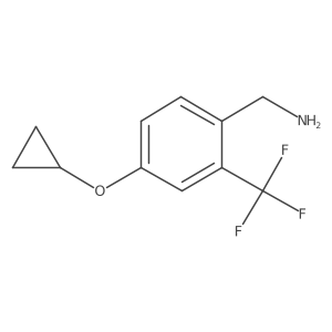 (4-Cyclopropoxy-2-(trifluoromethyl)phenyl)methanamine Structure