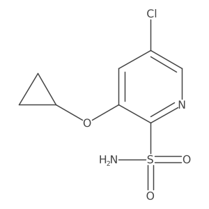 5-Chloro-3-cyclopropoxypyridine-2-sulfonamide Structure