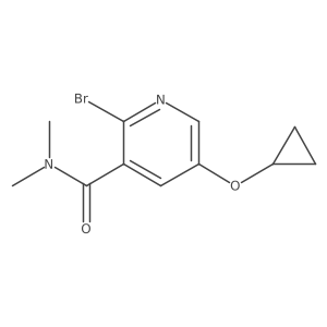 2-Bromo-5-cyclopropoxy-N,N-dimethylnicotinamide结构式