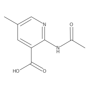 2-Acetamido-5-methylpyridine-3-carboxylic acid结构式